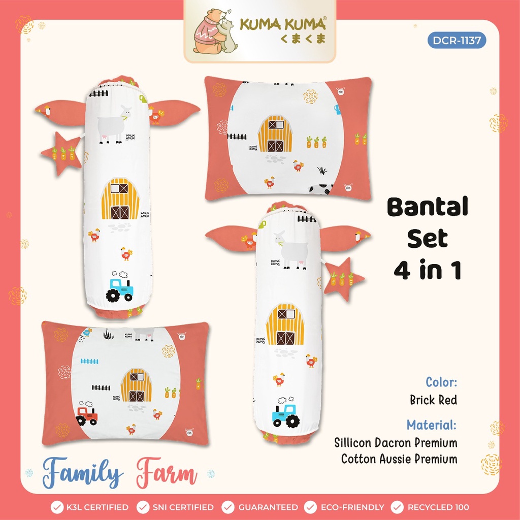 Kuma Kuma Bantal Bayi Set 4 In 1