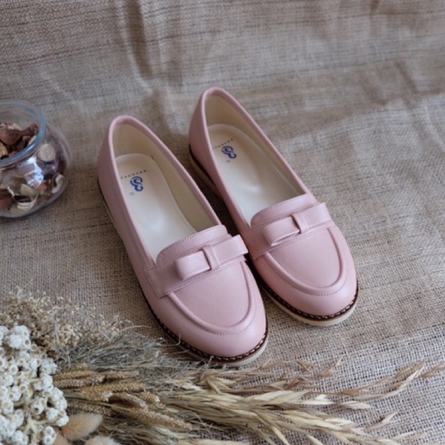 [SIAP KIRIM] BRShoes3 Pink Sepatu Kerja Casual Flat Wanita