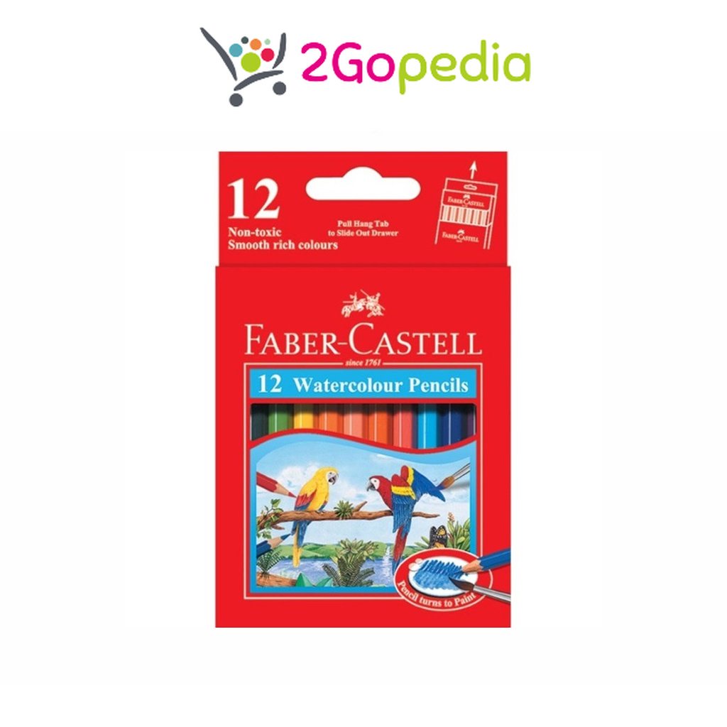 

Pencil Warna/ Watercolour Pencil PW12S Pendek 12 Warna Faber-castell Grosir Murah Atk