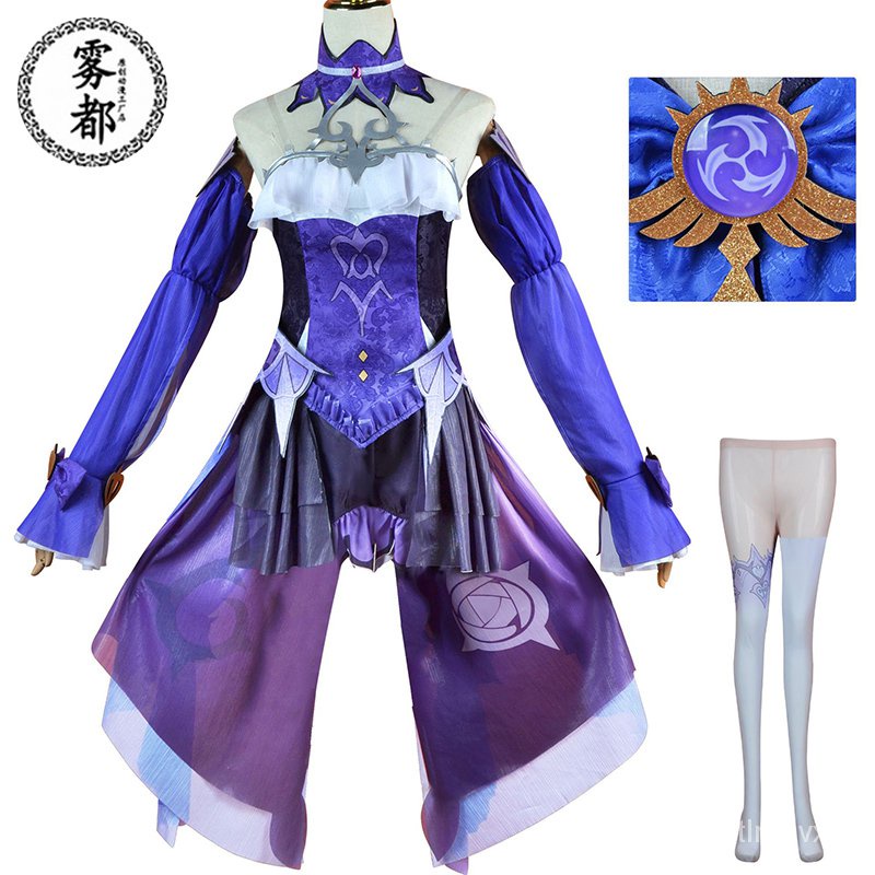 Genshin Impact Fischl Ein Immernachtstraum Cosplay Costume New Version Full Set Outfits Women Dress