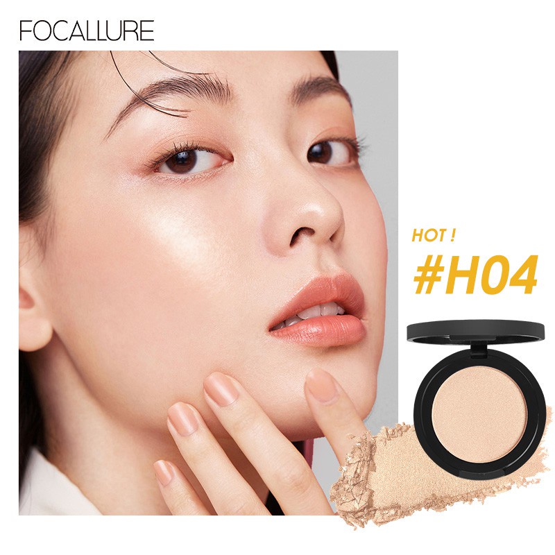 FOCALLURE Highlighter Blush On  Single Highlighter Powder Shimmer 5 Warna Eyeshadow Contour Bronzer FA25