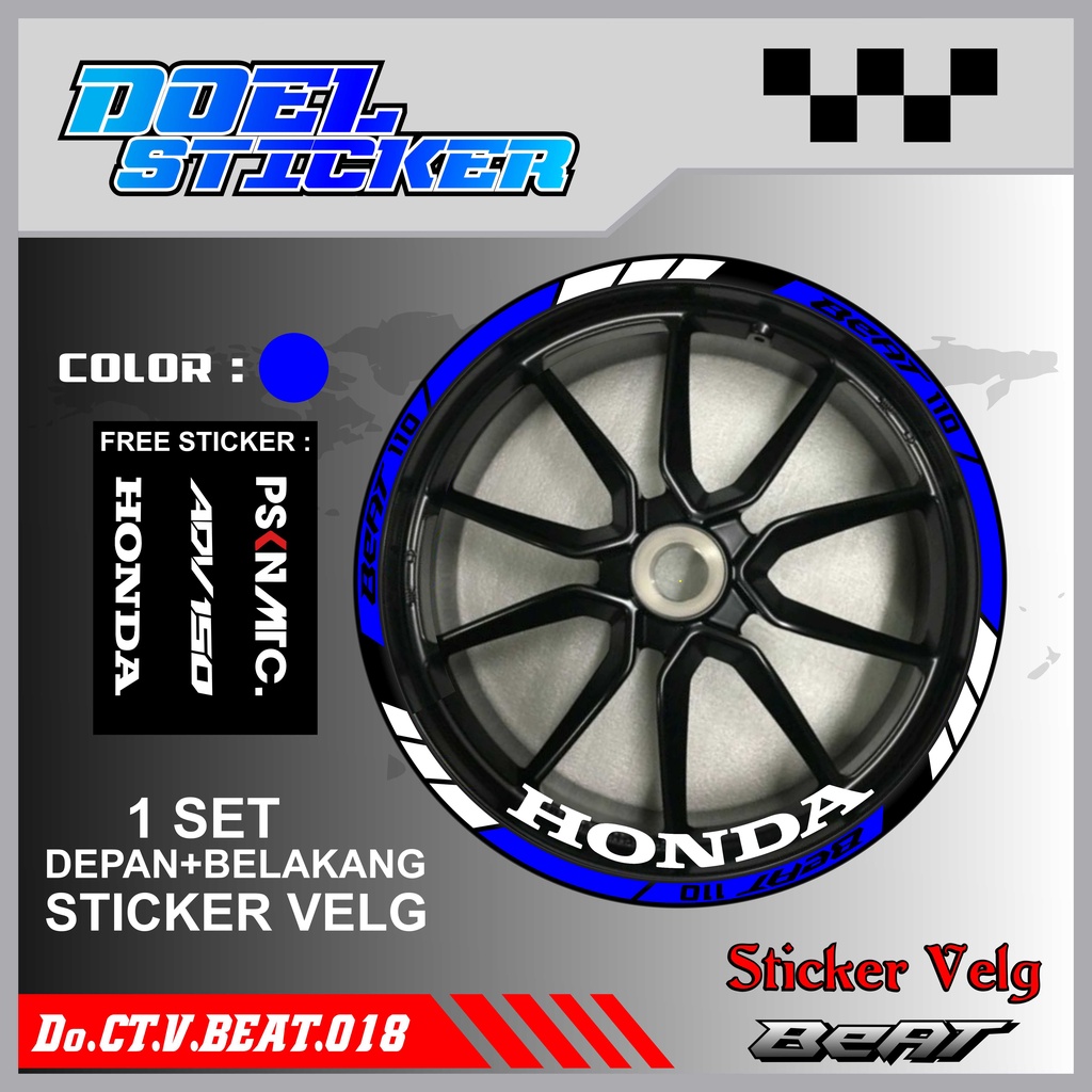 STICKER CUTTING LIST VELG HONDA BEAT VARIASI MOTOR DOEL 018