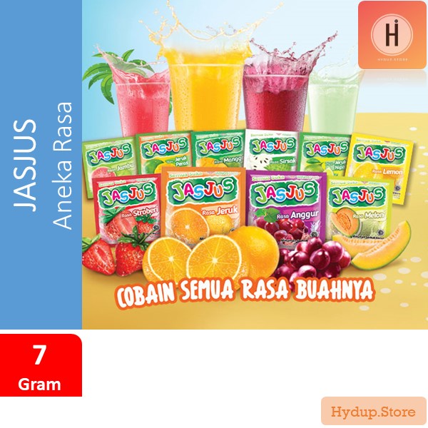

Jasjus Minuman Serbuk Instant Aneka Rasa Renceng isi 10 Pcs Kemasan 7 Gram