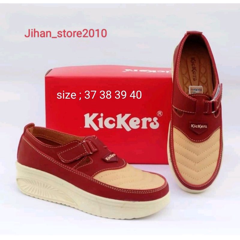 SEPATU WEDGES KICKERS TERMURAH // SEPATU WEDGES WANITA TERBARU V15