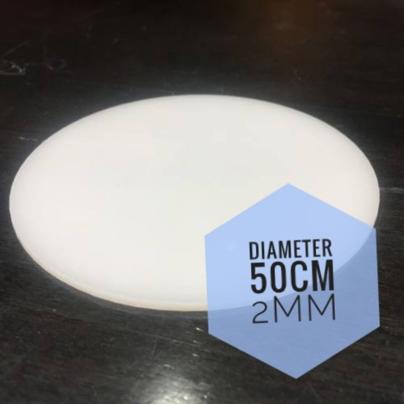 

Acrylic / Akrilik Bulat / Akrilik Lingkaran Putih Susu Diameter 50 cm 2mm