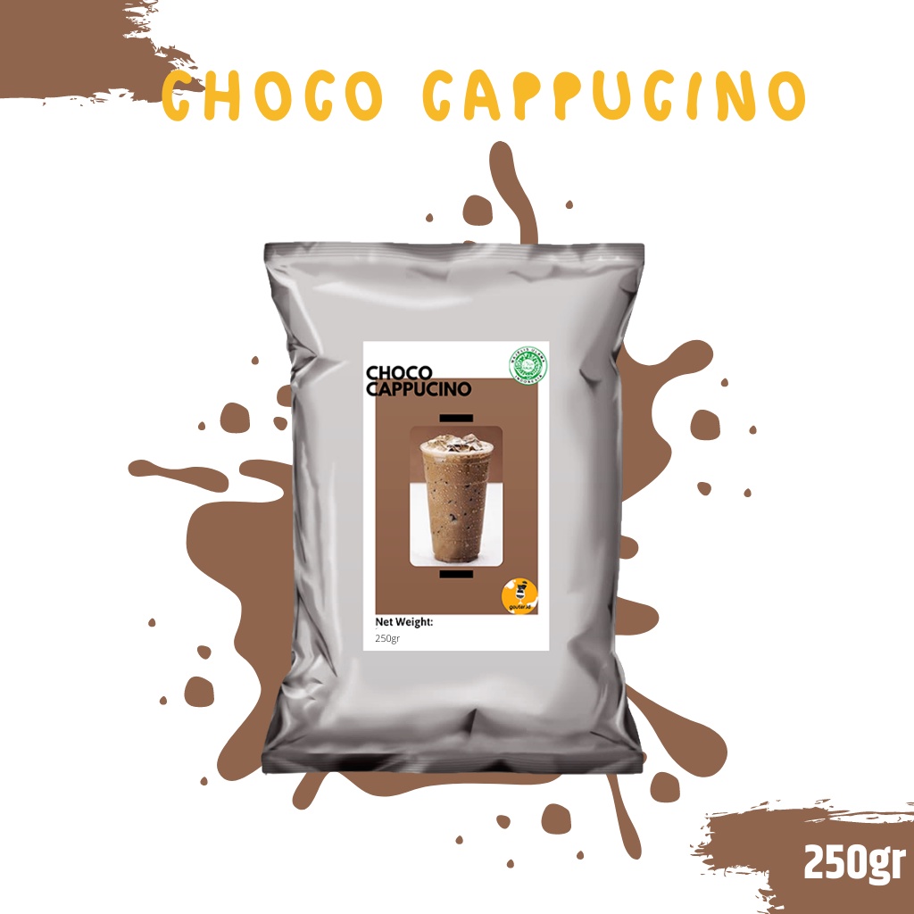 

BUBUK MINUMAN RASA CHOCO CAPPUCINO 250GR / SERBUK MINUMAN ANEKA RASA / BUBUK MINUMAN KEKINIAN / MINUMAN INSTAN / BOBA DRINKS