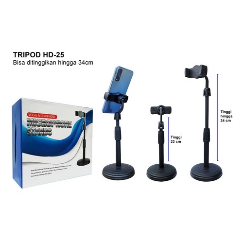 Phone Holder Stand HP Holder HP Holder Mic Tripod HP Bracket HP Dudukan HP