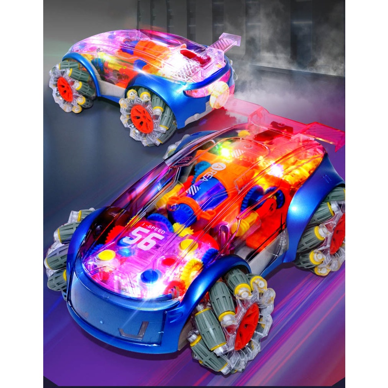 Mainan Mobil Dasher RC Transparent Music and Light