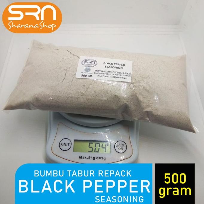 

:>:>:>:>] BUMBU TABUR 500 GR REPACK RASA BLACK PEPPER SEASONING