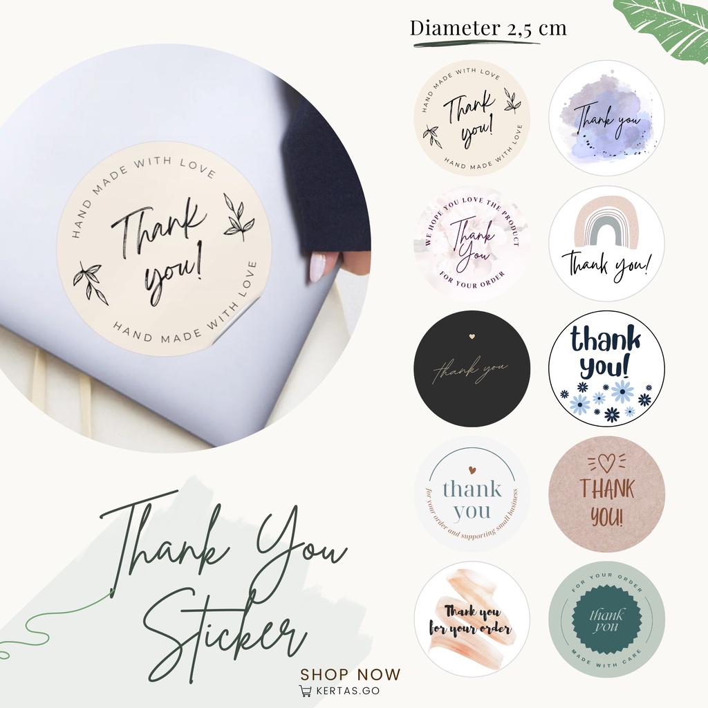 

KERTAS.GO - STIKER THANK YOU STIKER LABEL STIKER PACKING MURAH 2,5 CM