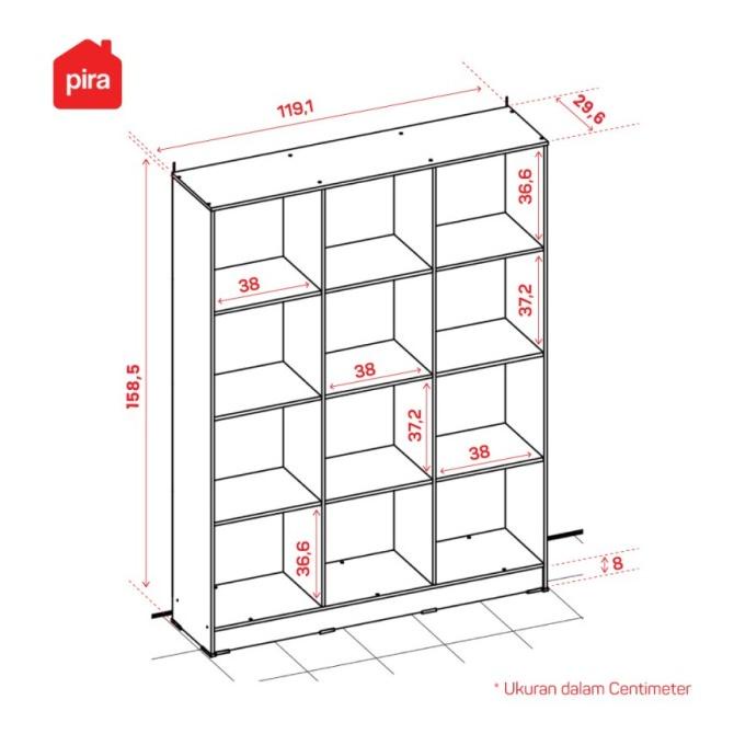 Jual KHUSUS SURABAYA RAK BUKU LEMARI BUKU METROPOLISALBA SU 3X4 Shopee Indonesia