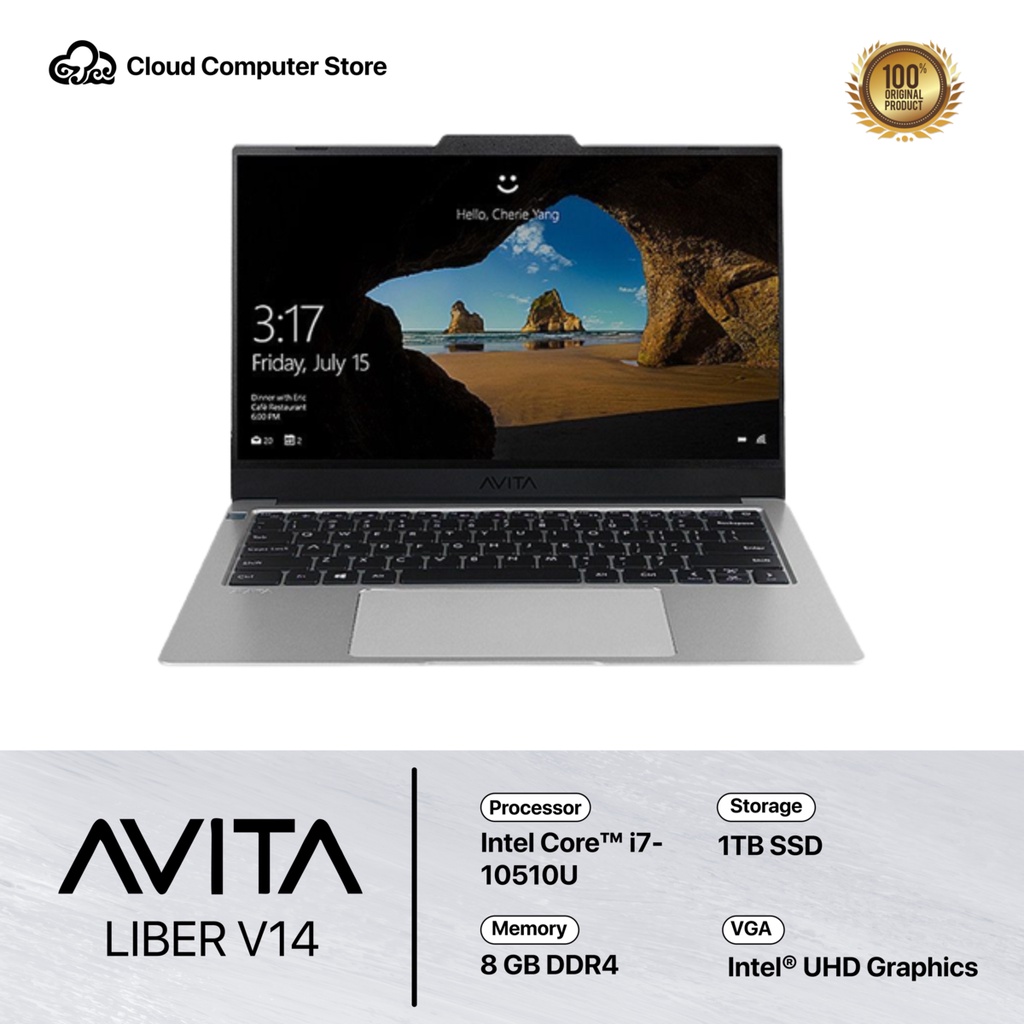Laptop AVITA Liber V14-i7 10510U-RAM 8GB-SSD 1TB-Win 10 H
