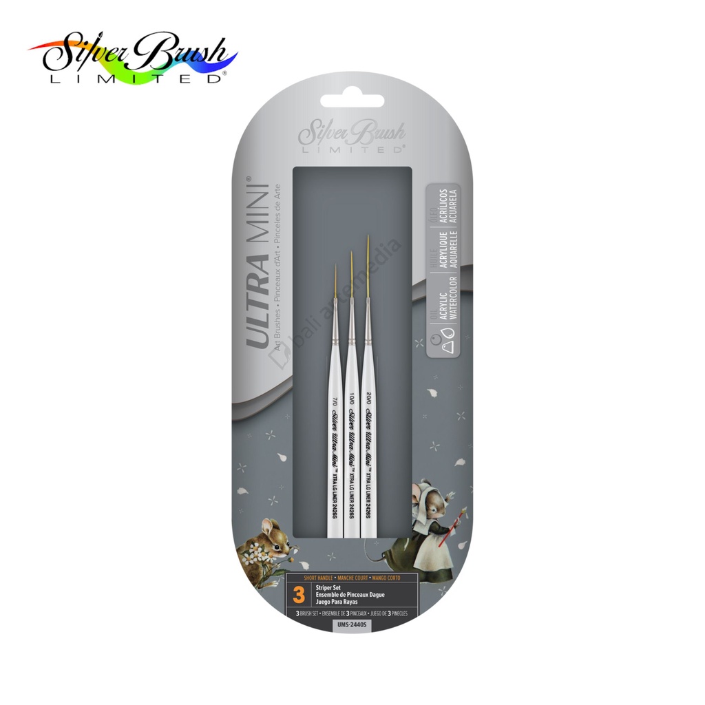 Silver Brush/ UMS-2440S Ultra Mini® Striper 3pc Set