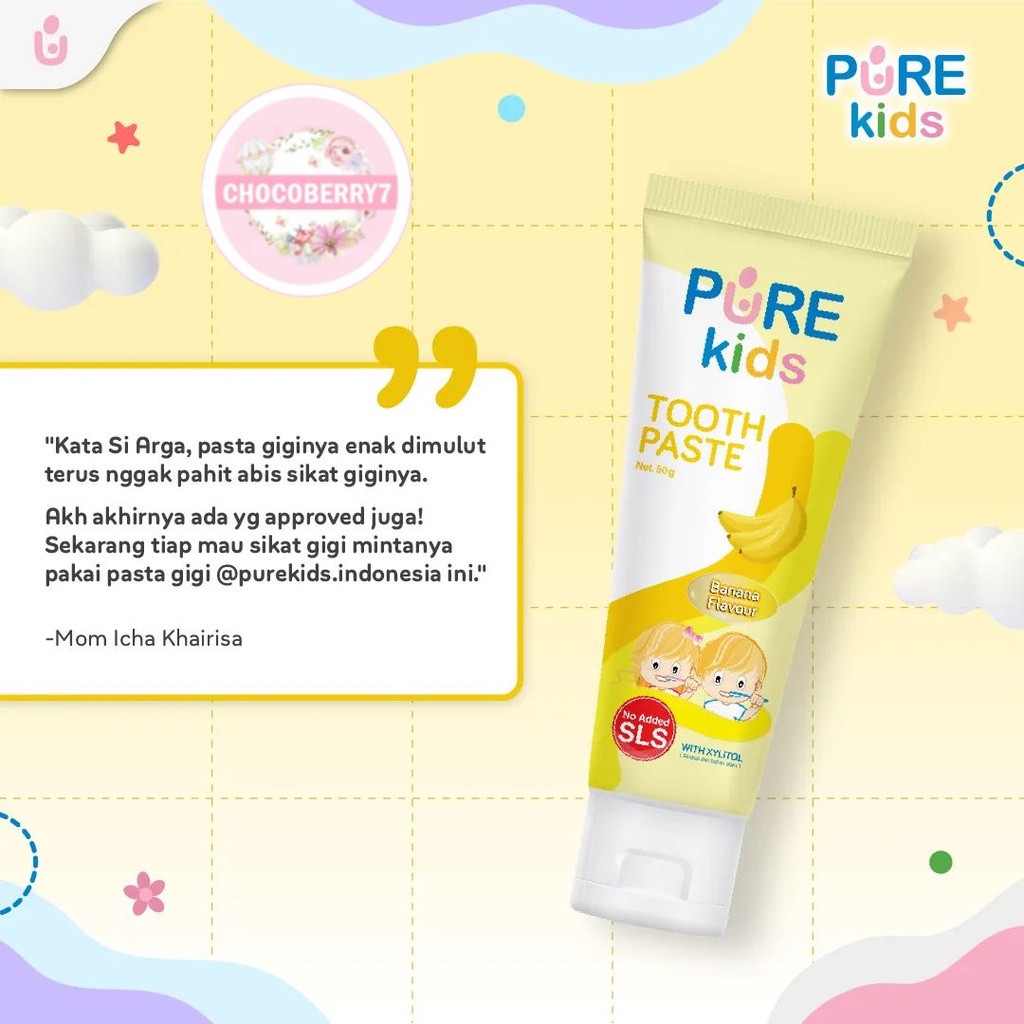 Pure Kids Toothpaste pasta gigi odol anak bayi Baby Tooth Paste