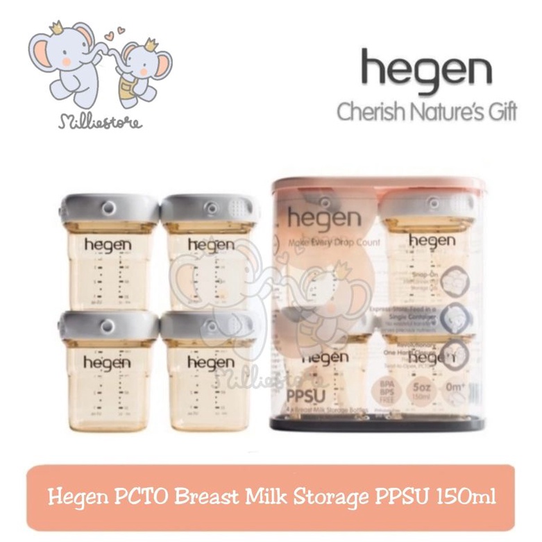 Hegen PCTO 150ml/5oz Breast Milk Storage PPSU - 4 pack