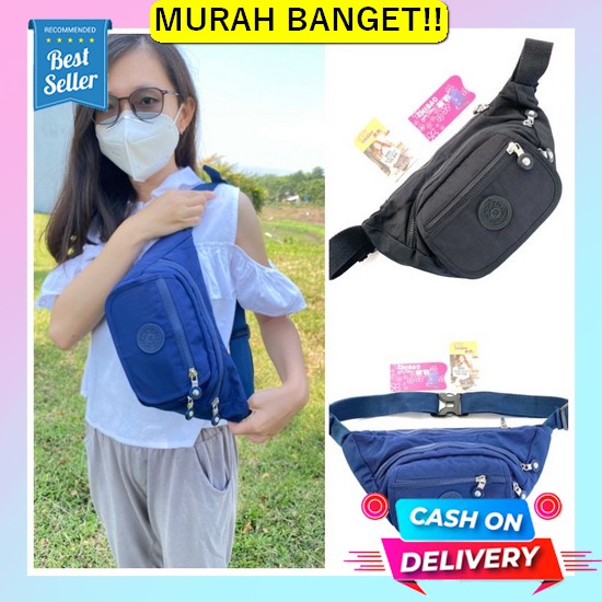 *Ttw83*Tas Pinggang/Waistbag Motif Logo Gss/Guess Wanita Import/Premiu Tas Pinggang Wanita Import Wa