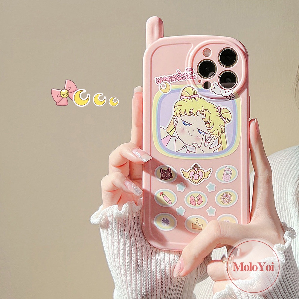 Soft Case Hp Gambar Sailor Moon Model Jepang Untuk IPhone 7 / 8plus / XR / 11 / 12 / 13 / 14pro MAX / X / XS MAX / SE