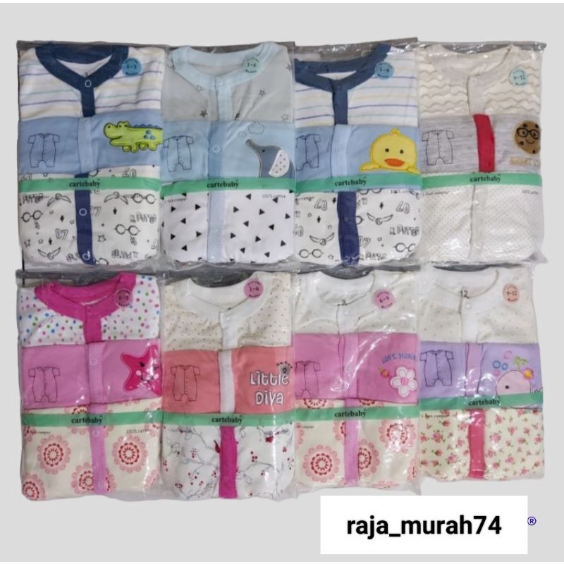 romper bayi 3in1 ukuran 0-12 bulan