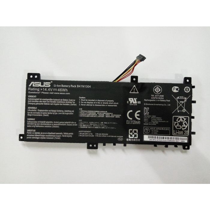 Baterai Original Asus A451 A451L A451LN V415L V451LA V451LB B41N1304 ORI