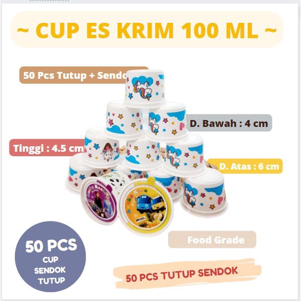 GROSIR CUP ES CREAM / CUP PLASTIK ES KRIM / SUPPLIER CUP KERTAS