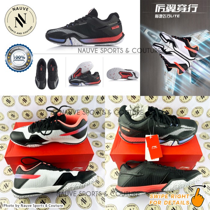 Sepatu Badminton Li-Ning AYTQ025 LINING SAGA PRO TD Shoes Original