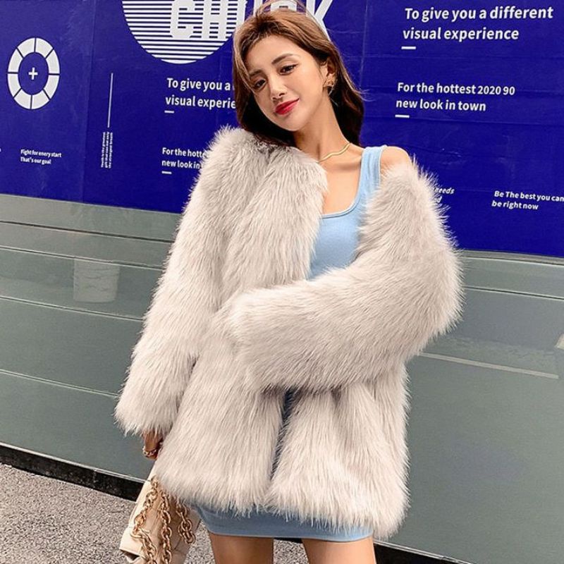 COAT BULU FUR JAKET WINTER MUSIM DINGIN WANITA