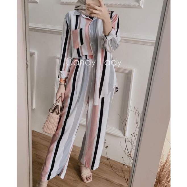 CARA ONE SET JUMBO PIYAMA WANITA SETELAN RAYON PREMIUM