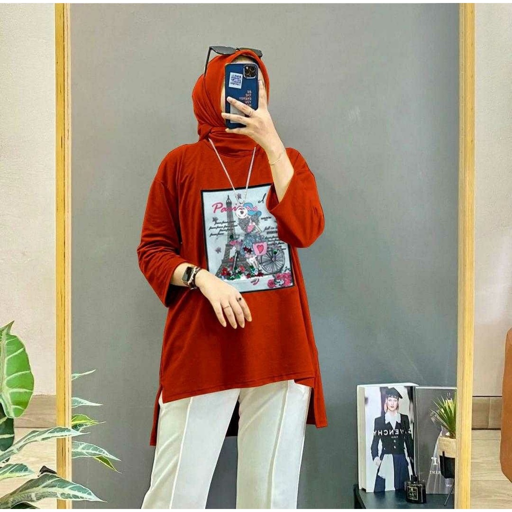 PCS BLOUSE AMORA FASHION PAKAIAN WANITA ATASAN OVERSIZE ED BAHAN BABYTERRY