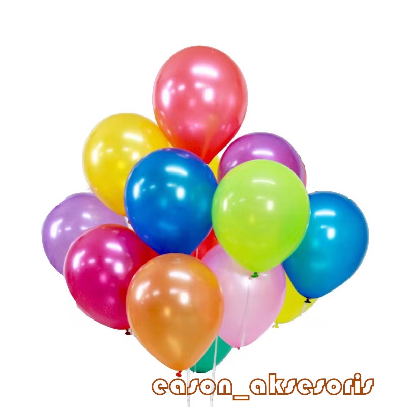 10 inch（100pcs） Balon latex pearl satuan balon huruf  balon latex balon ulang tahun dekorasi ulang t