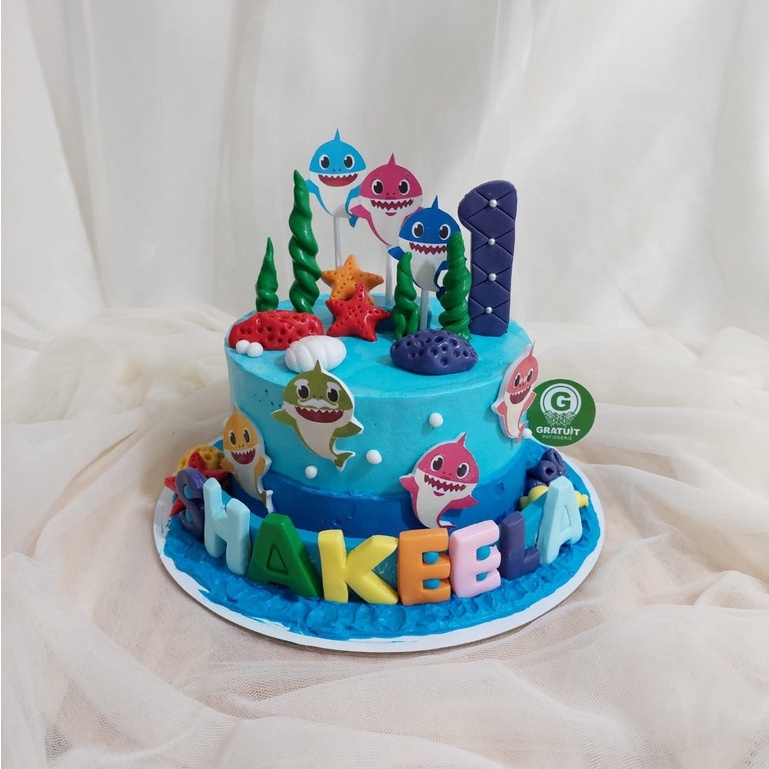

CAKE TEMA BABY SHARK PRINT UK 15CM