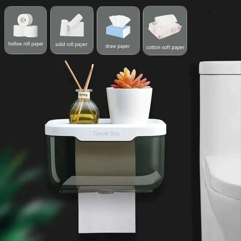 Kotak Tisu Toilet Tempel Dinding / Dispenser Tissue Toilet Paper Box