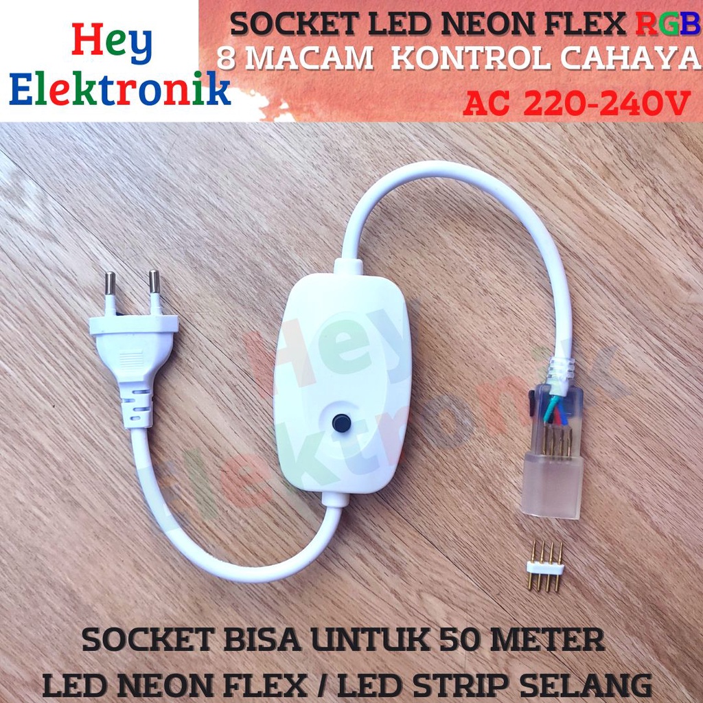 Socket Control Tanpa Remot 8 MODE KEDIP Lampu Led Neon FLex RGB 5050