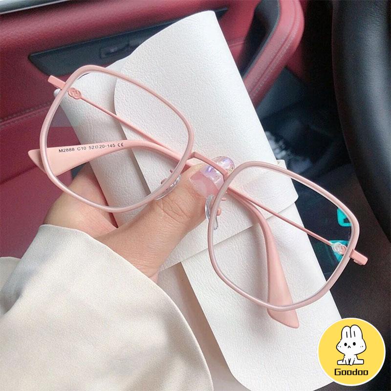 Bingkai Persegi Kacamata Fashion Berkualitas Tinggi Aksesoris Fashion Wanita Anti-Radiasi -Doo
