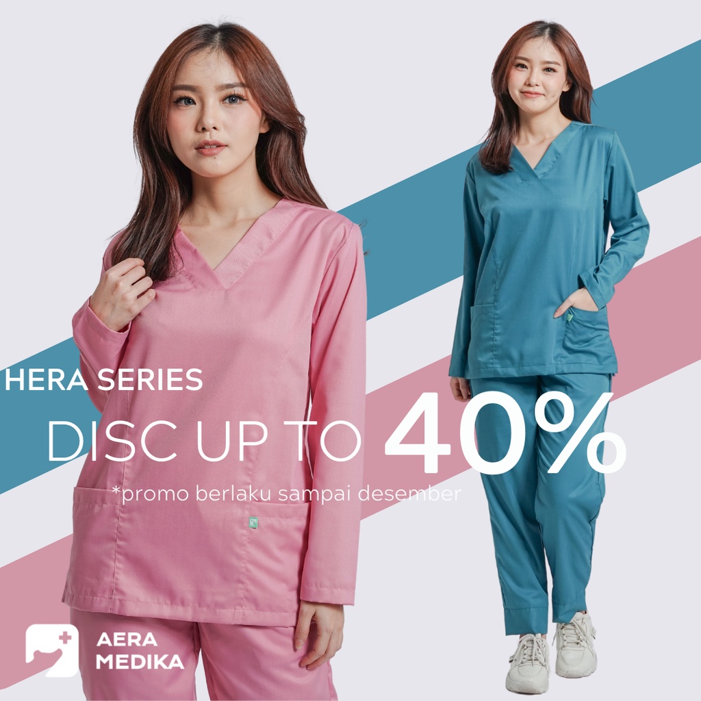 Paket Merdeka / Set Baju Jaga / OK Perawat / SCRUB Medis / Dokter Lengan panjang