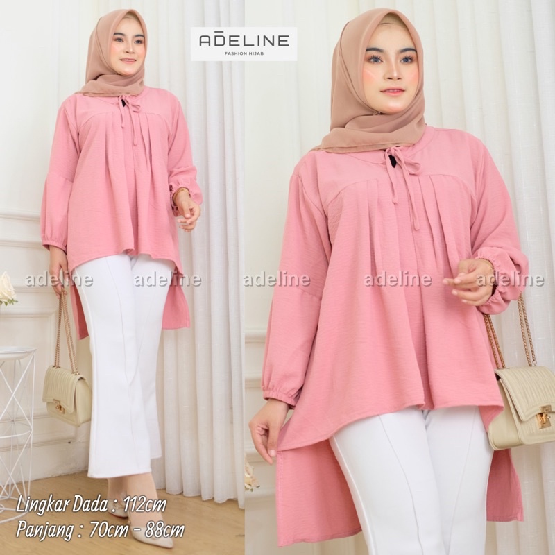 Freya Top - Atasan Wanita Blouse Oversize Crinkle Floy / 389-6996