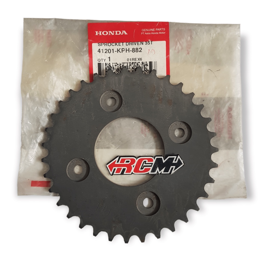 41201-KPH-882 SPROCKET DRIVEN GIR GER GEAR BLK BELAKANG KHARISMA KHARISMA 35T 35 T JAMINAN ORIGINAL HONDA AHM HGP ASLI