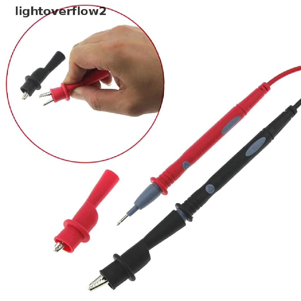 (lightoverflow2) 1pc Klip Jepit Buaya Uji Multimeter Elektrik