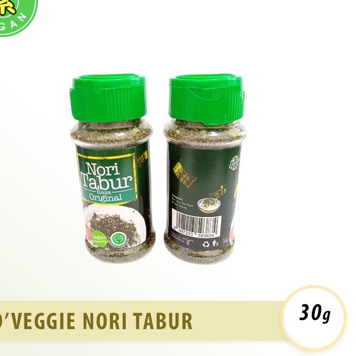 

9.9 D'Veggie Nori Tabur Kemasan Botol Vegan Halal Non MSG Abon Nori 