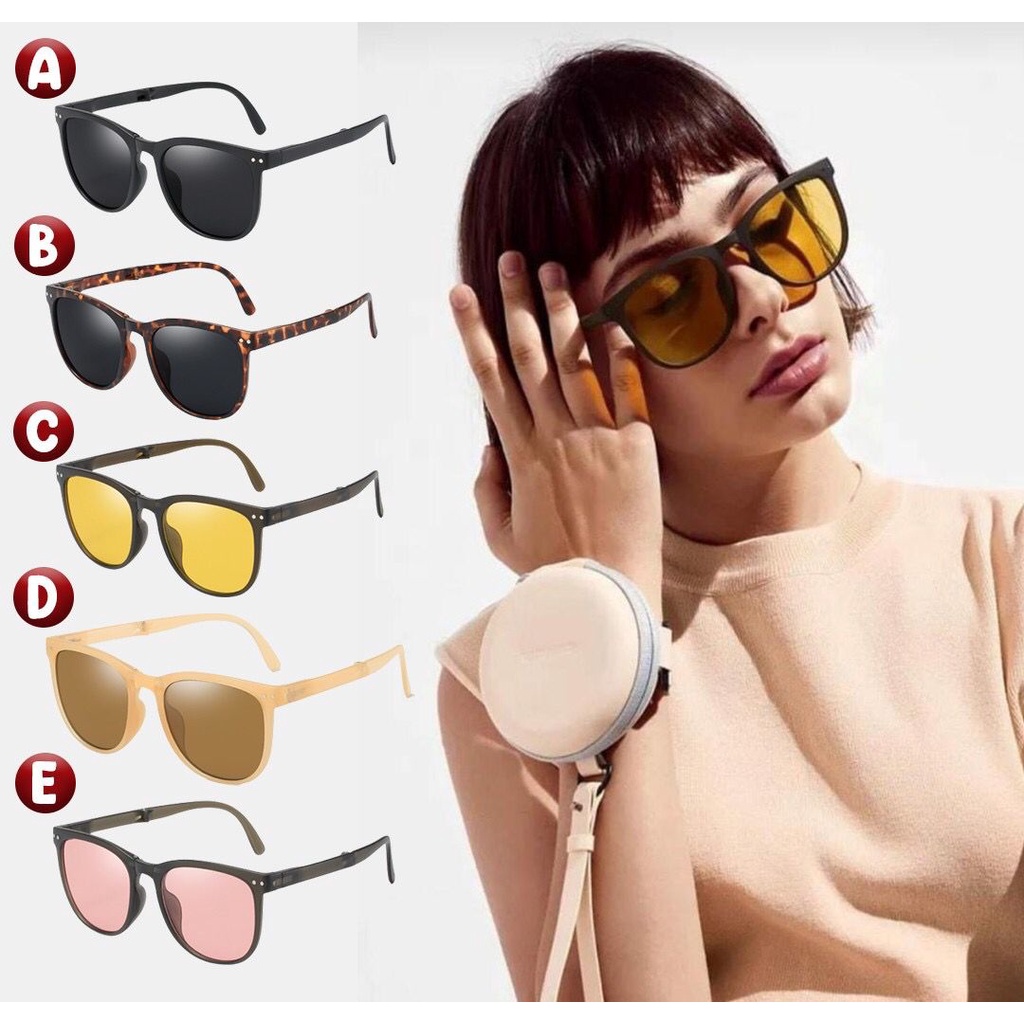 KACAMATA KOREA FASHION SUNGLASSES MODEL LIPAT GAYA RETRO