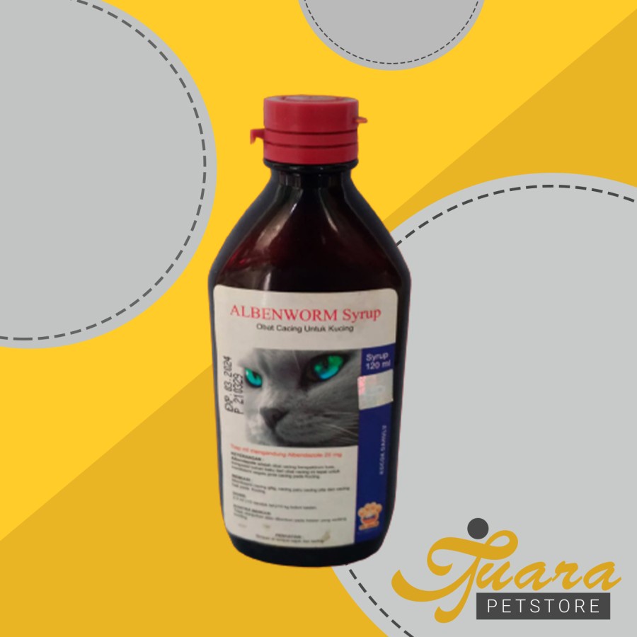 Albenworm Cat Obat Cacing Kucing Syrup Sirup Cair 120 Ml