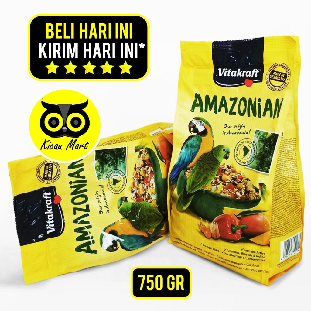 PAKAN BURUNG PARROT KAKATUA NURI AMAZONIAN VITAKRAFT IMPORT MAKANAN HARIAN PAROT KAKAK TUA PMAAGW
