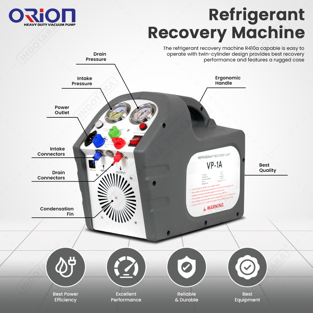 Recovery Pump Mesin Pompa Orion Vacuum Pump VP-1A Refrigerant