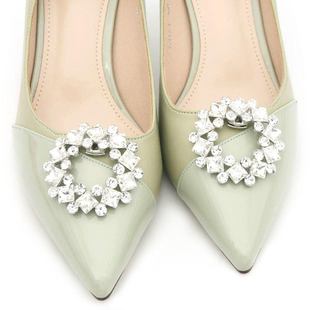 PINEAPPLE 1pcs Shoe Clip Rhinestone Women Bride Wedding Charm Buckle