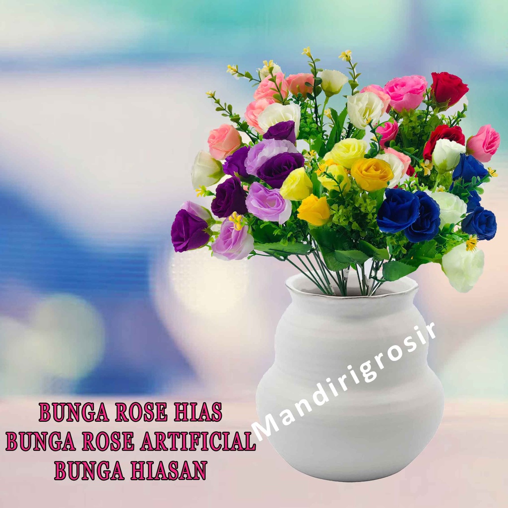 Bunga Rose Artificial * Bunga Rose Hias * Bunga Hiasan * Bunga Cantik Rose 510