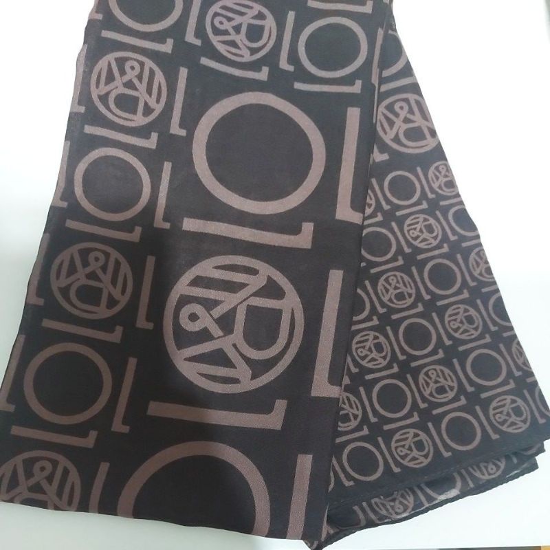 PRELOVED RIA MIRANDA DEKADE MONOGRAM SCARF