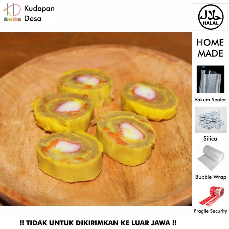 

(Kudapan Desa) Rolade Ayam Isi Crab Stick / TELUR AYAM GULUNG / ROLADE FROZEN / EGG CHICKEN ROLL / EGGROLL