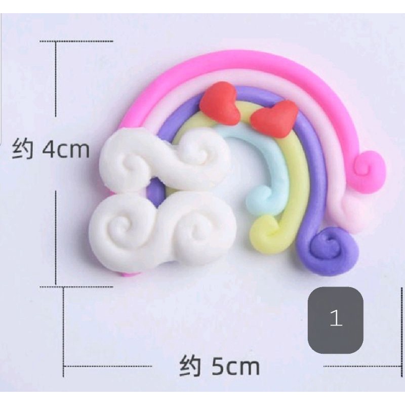 Topper kue ulang tahun pelangi unicorn rainbow