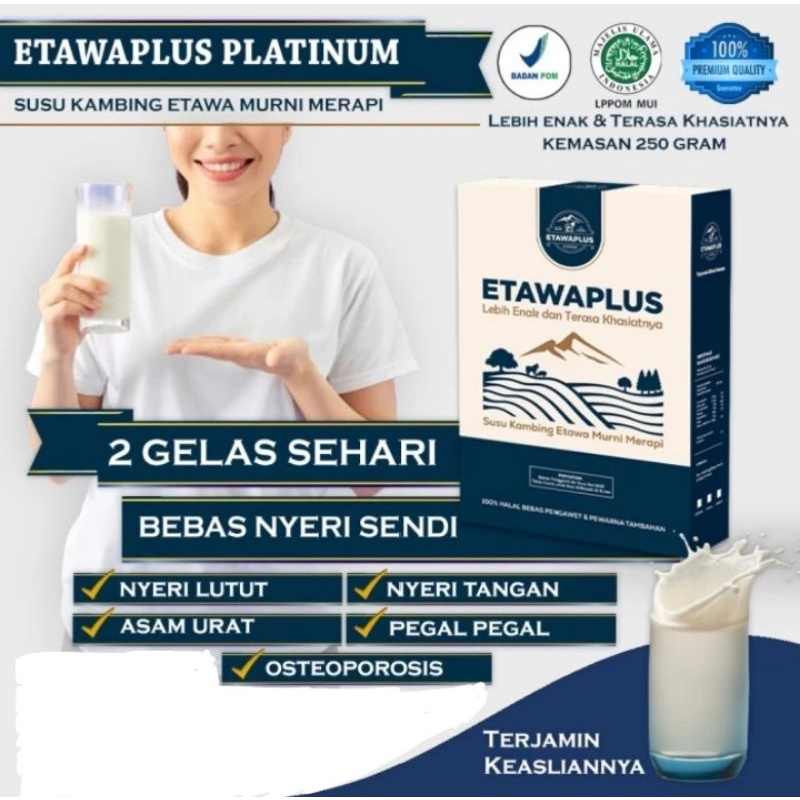 

Susu Etawaku - Susu Etawa Platinum 250gram - Etawaplus Platinum - Etawaku Platinum - Susu Etawaku Cokat Vanila Original