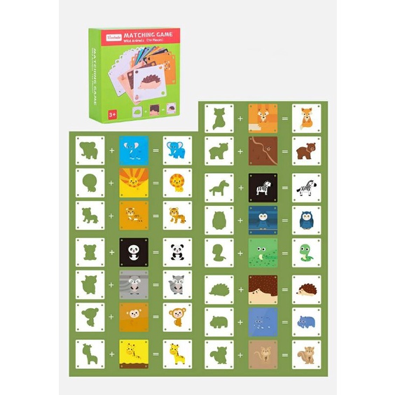 Mainan Edukasi Matching Game / Mainan Edukasi Montessori Anak Wooden Puzzle