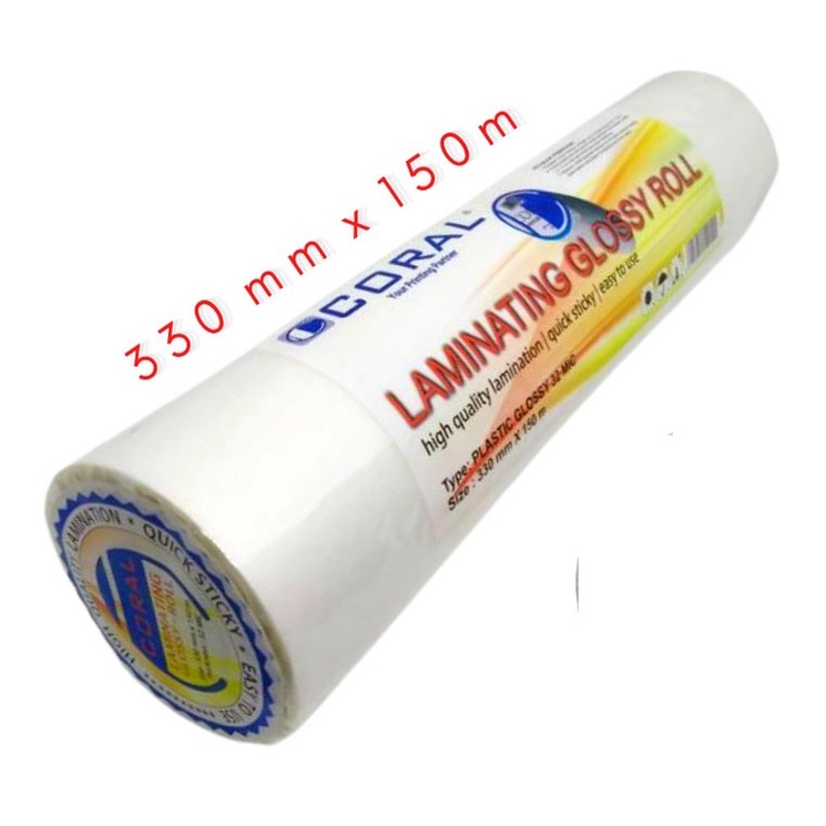 

Plastik Laminating Glossy Roll Coral / Laminating Glossy Roll 330 mm X 150 m